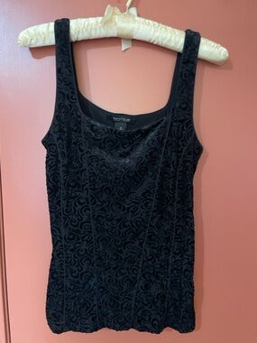 White House Black Market Black Velvet  Tank Top